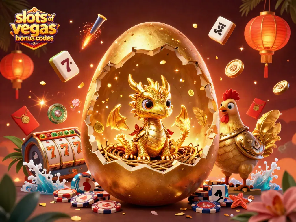 Engage with thrilling slots of vegas bonus codes offers featuring golden dragon, jackpot reels, and poker chips.