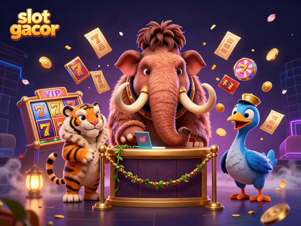 Experience the excitement of slot gacor with vibrant 3D characters bringing the casino to life.