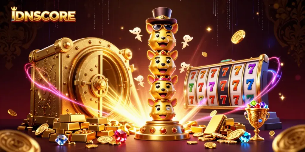 IDNSCORE provides exciting gaming experiences with treasures and vibrant casino elements bursting with energy.
