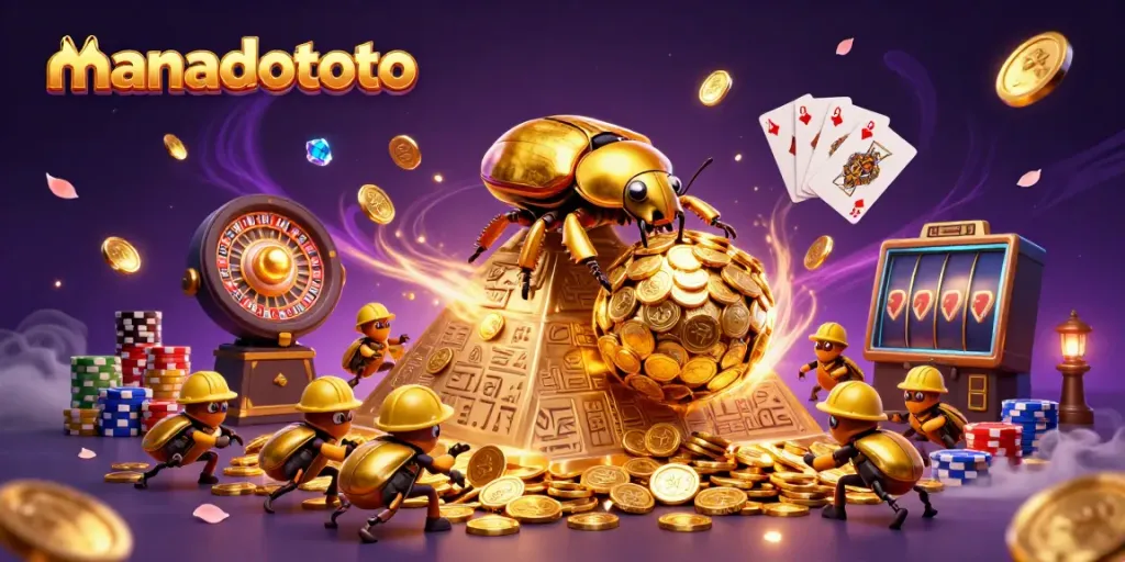 Experience the excitement of manadototo with vibrant characters and dazzling casino elements.