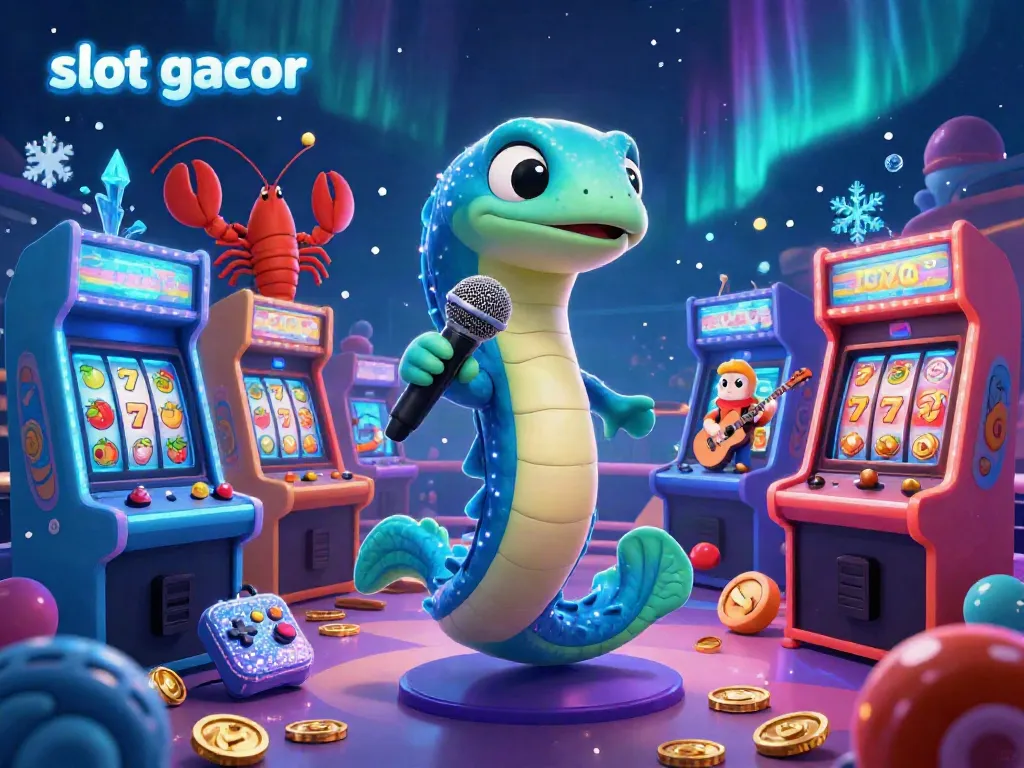 Experience high-energy fun with slot gacor in this vibrant underwater casino scene featuring animated characters.
