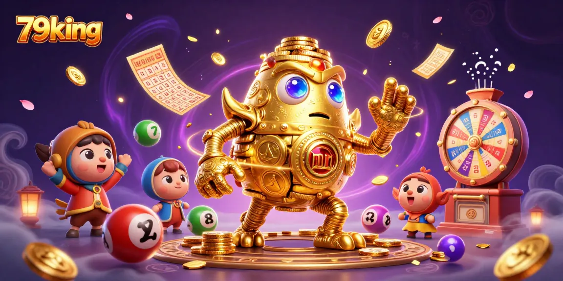 Engage with 79king's vibrant casino world featuring a golden golem and dynamic lottery elements.