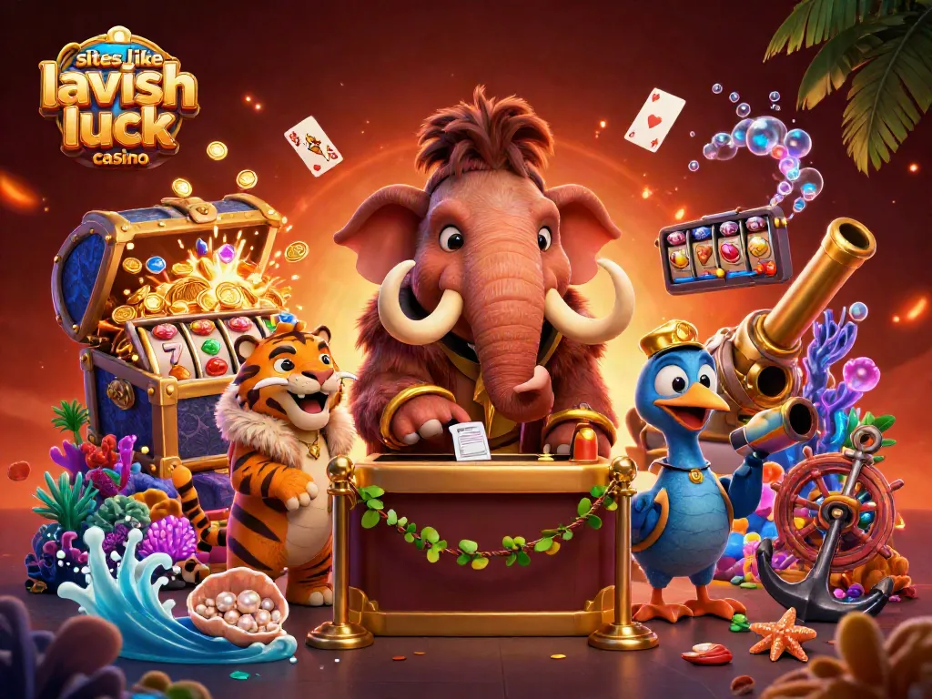 Discover games like Lavish Luck Casino with vibrant casino characters and exciting slot elements.