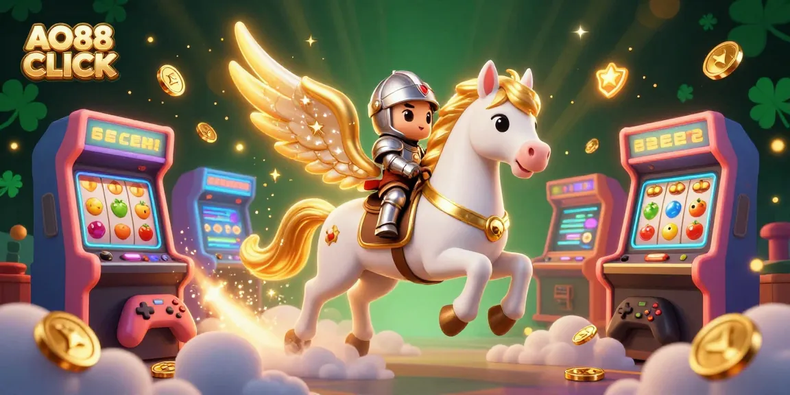 Experience stunning gameplay action at AO88 CLICK with a celestial theme in a dynamic casino illustration.