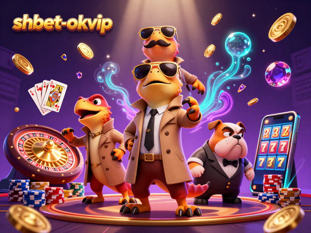 Experience exclusive gaming thrills with shbet-okvip's dynamic casino scene featuring quirky raptors.