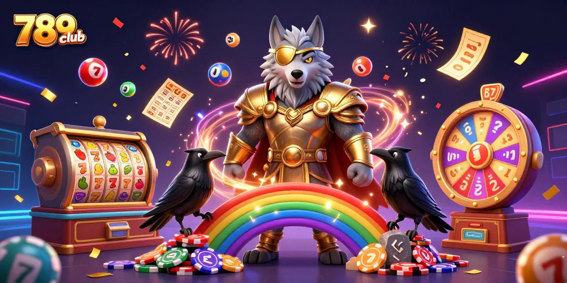 Engage with 789club through vibrant casino-themed 3D illustration showcasing lively game elements.