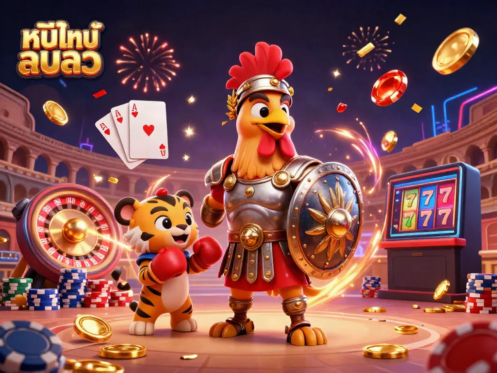 Experience thrilling หนังใหม่ชนโรง gaming with dynamic elements of fortune and excitement in this vivid illustration.