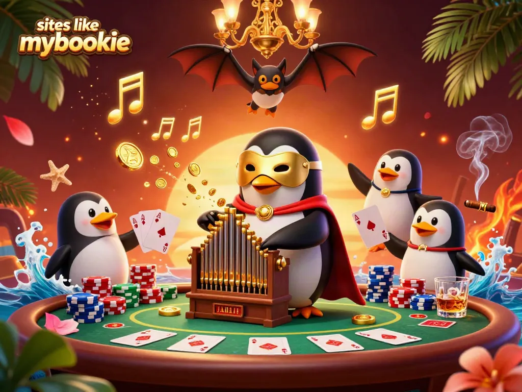 Win at sites like mybookie with our vibrant 3D illustration showcasing casino action and excitement.