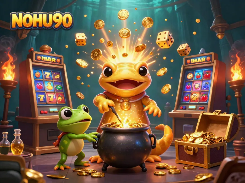 Experience exciting gameplay at NOHU90 with vibrant casino elements and dynamic characters.