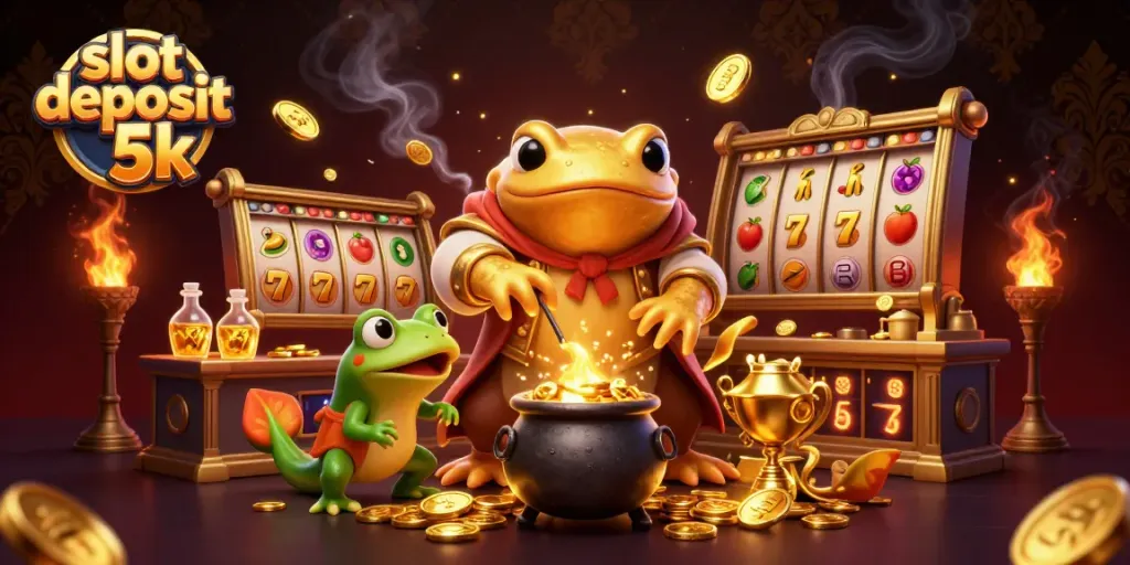 Experience thrilling gameplay with slot deposit 5k in a captivating medieval casino scene.