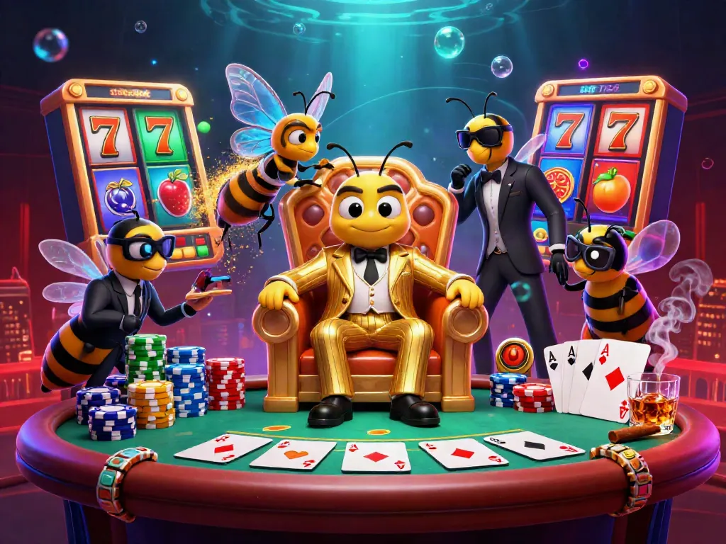 Experience thrilling toto slot adventures with vibrant characters, casino elements, and dynamic visual effects.