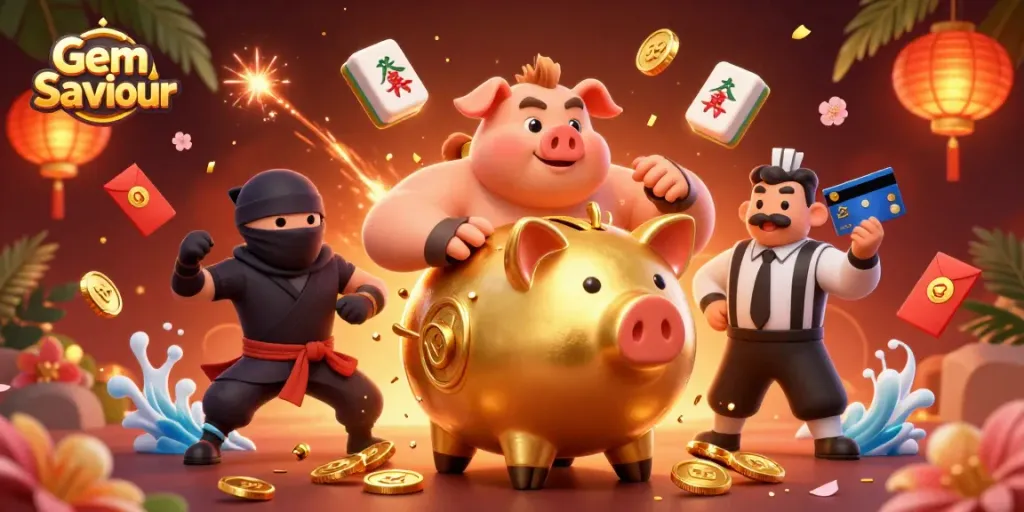 Experience the Gem Saviour slot excitement with epic characters and vibrant casino elements.