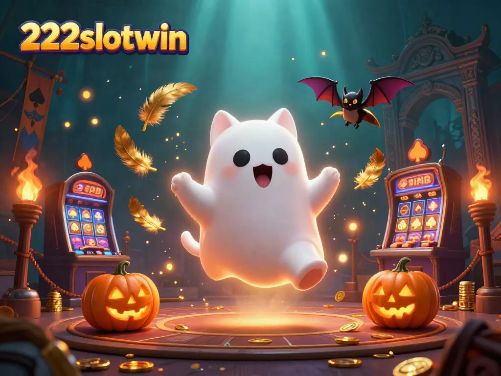 Selamat datang di 222slotwin, nikmati suasana kasino dengan kucing hantu dan kelelawar berteman.