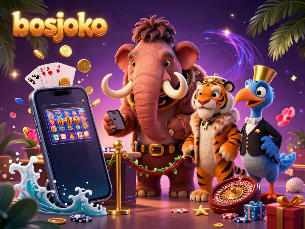 Experience thrilling games at bosjoko with a vibrant casino atmosphere featuring lively characters and dynamic elements.