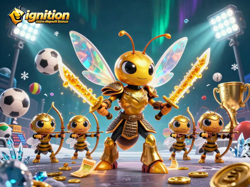 Experience the thrilling ignition casino no deposit bonus with vibrant characters and casino elements in action.