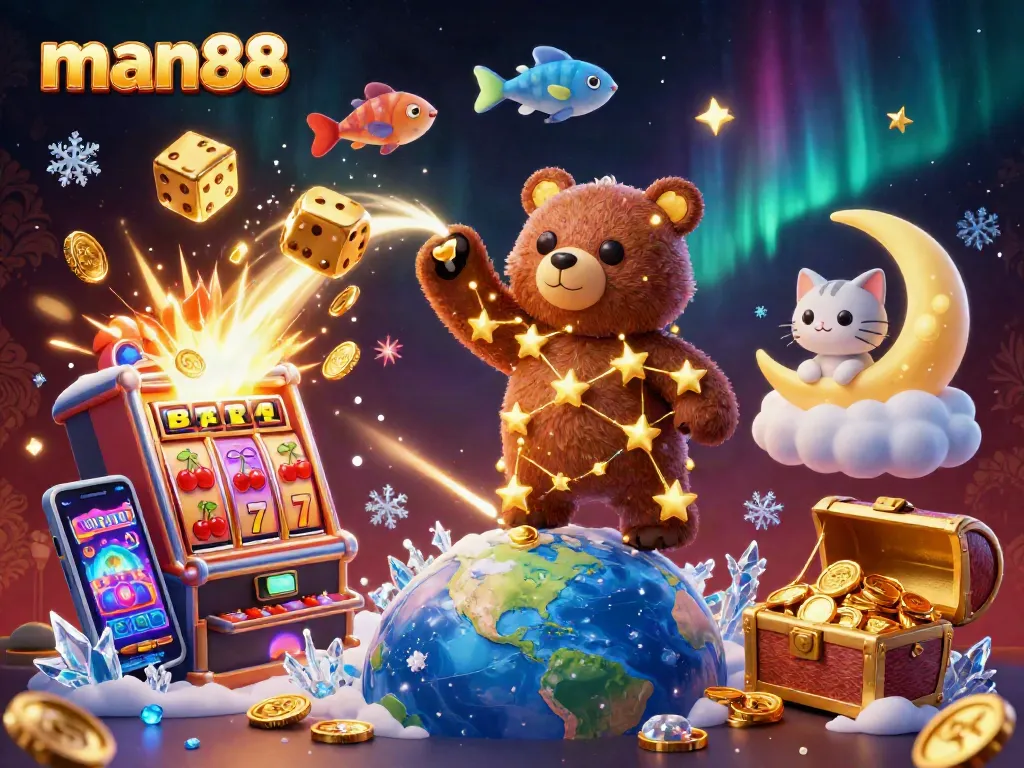 Spin to win with man88 in a vibrant 3D casino world full of games and bonus treasures.